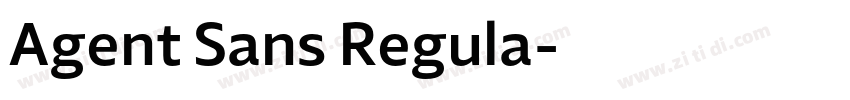 Agent Sans Regula字体转换
